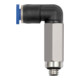 Riegler L-Steckverschraubung »Blaue Serie « mini, lang, drehbar, M6, 127.006-6M