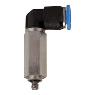 Riegler L-Steckverschraubung »Blaue Serie« mini, lang, drehbar, M6, PLL-64