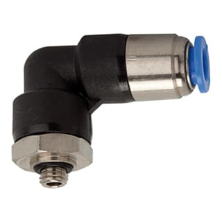 Riegler L-Steckverschraubung »Blaue Serie«, selbstabsperr., G 1/8 a. Ã˜4mm