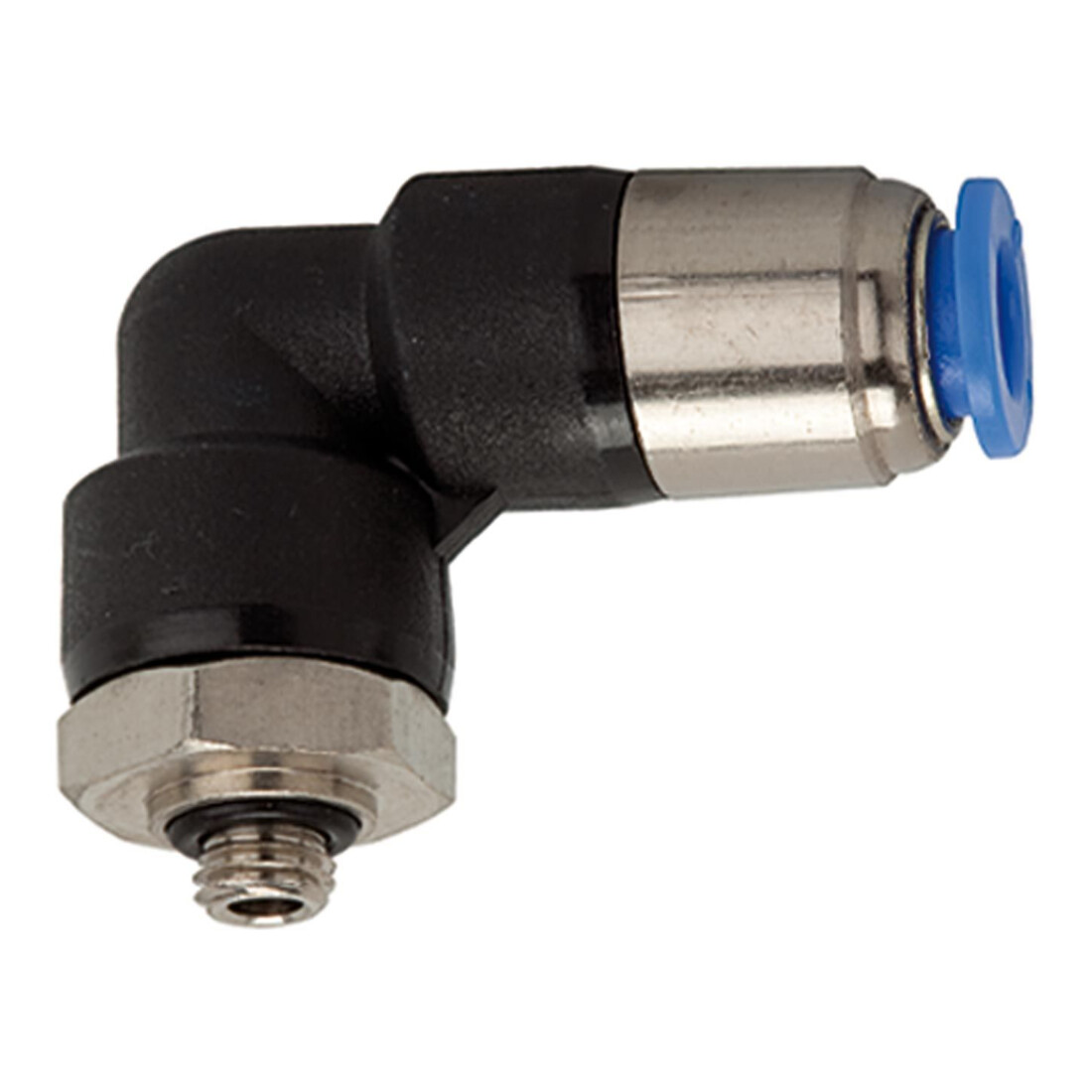 Riegler L-Steckverschraubung »Blaue Serie«, selbstabsperr., G 1/8 a. Ø4mm
