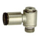 Riegler L-Steckverschraubung »click-clock«, drehbar, M5 a., Schlauch-Ø 5
