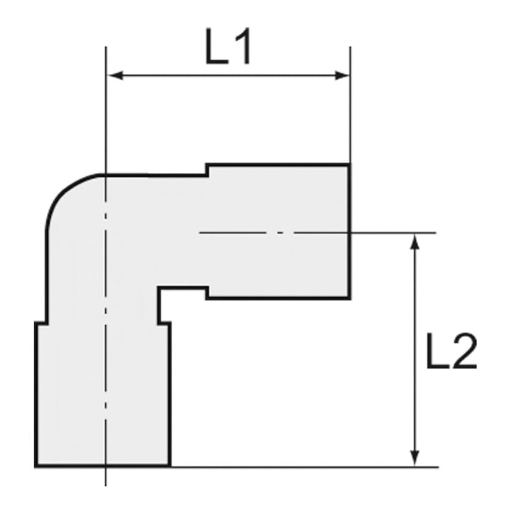 Riegler L-Steckverschraubung »click-clock«, drehbar, M5 außen, Ã˜ 4 mm