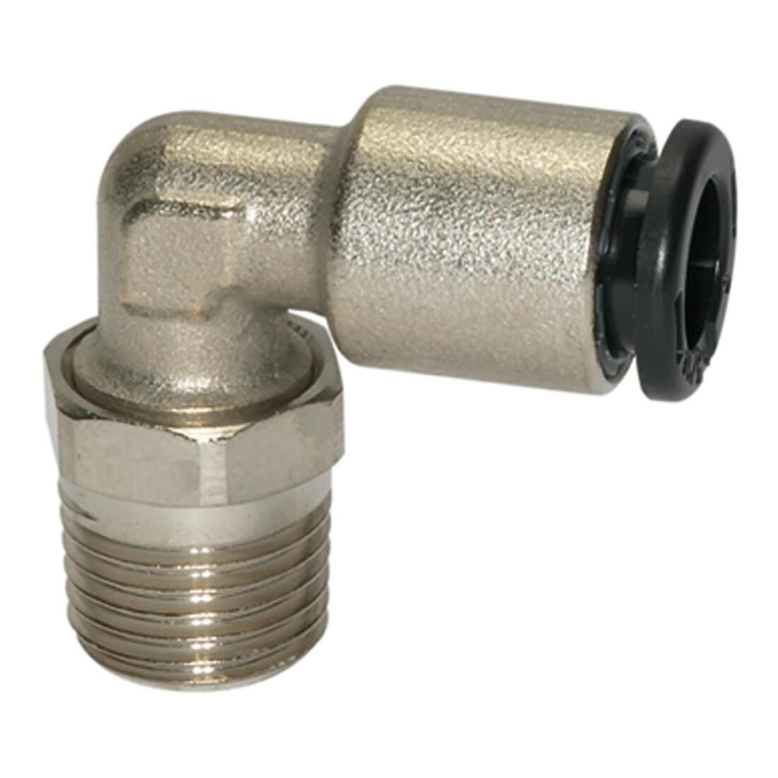 Riegler L-Steckverschraubung »click-clock«, drehbar, R 1/2 außen, Ø 12 mm