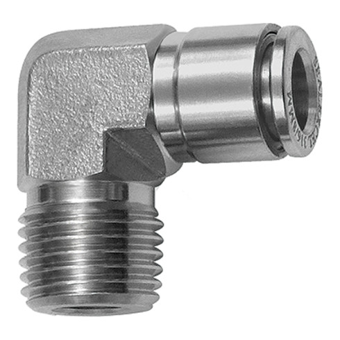 Riegler L-Steckverschraubung R 1/2 a., für Schlauch-Außen-Ø 16, ES 1.4404