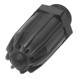 Riegler Lärmarme Runddüse, G 1/4 AG, POM Kunststoff, Düsen-Außen-Ã¸ 17 mm