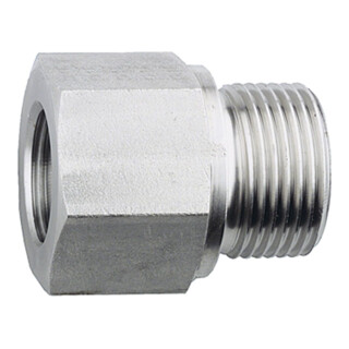 Riegler Lange Wechselreduzierung, G 1/4 a., G 1/8 i., Edelstahl 1.4571