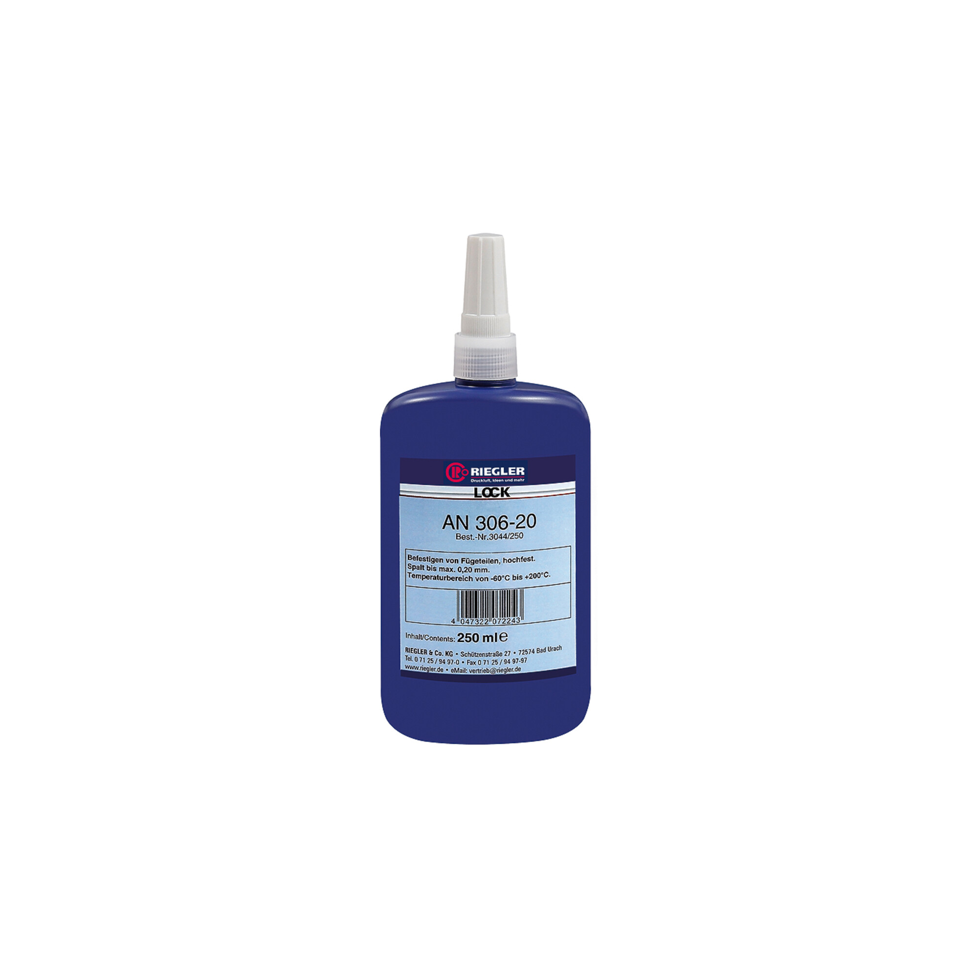 Riegler Lock AN 306-20, anaerober Klebstoff, hochfest, 250 ml