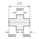 Riegler Lösb. Doppelgewindenippel, flach dichtend, G 1/4 i., ES 1.4408