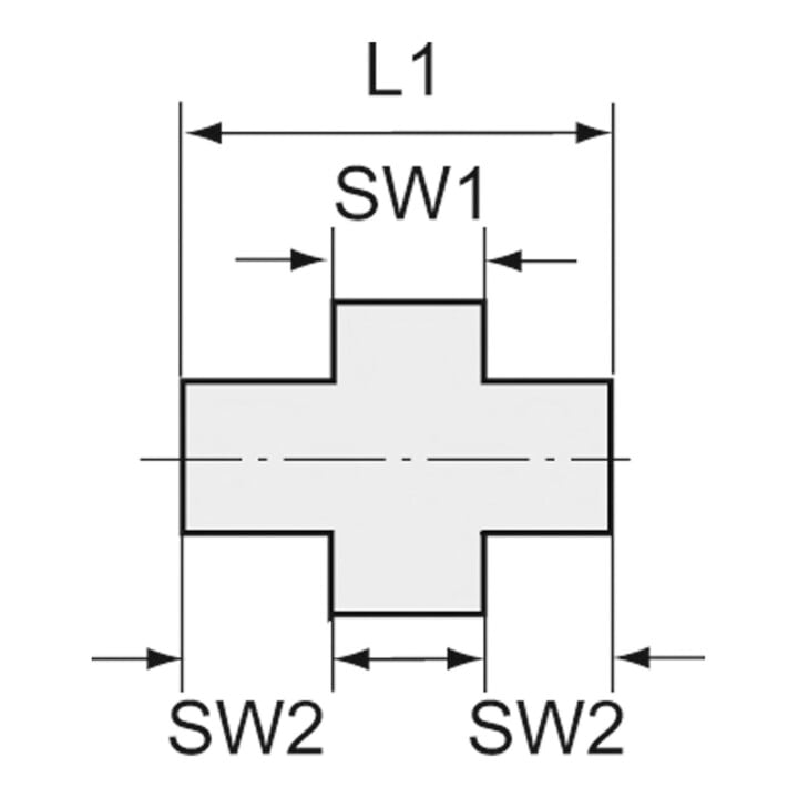 Riegler Lösb. Doppelgewindenippel, flach dichtend, G 2 i., ES 1.4408