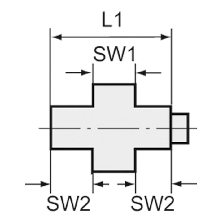 Riegler Lösb. Doppelgewindenippel, IG/AG, flach dichtend G 1/8, ES 1.4408
