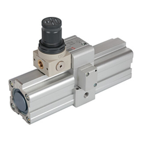 Riegler Luft-Luft-Druckverstärker (Booster) m. Regler, G 1/8, Kolben-Ø 40