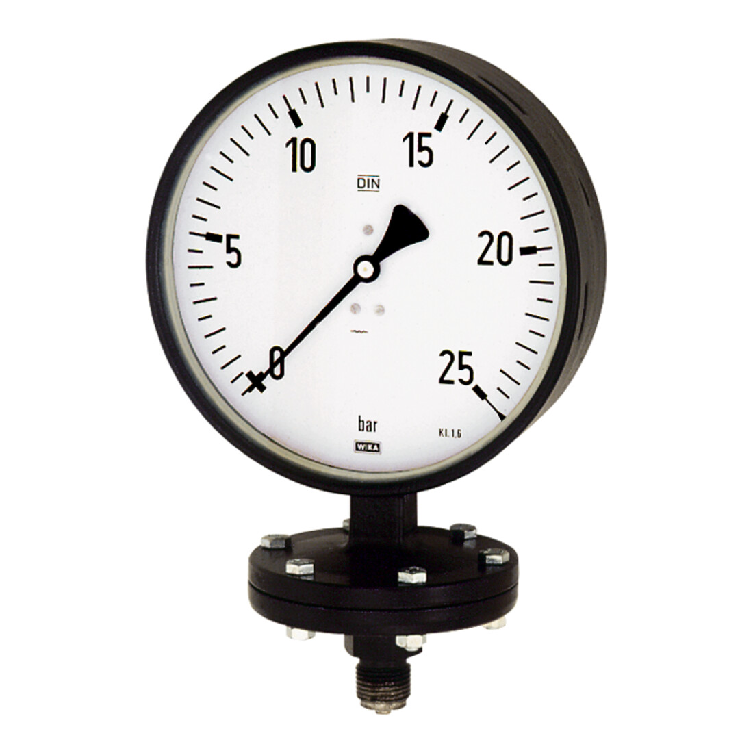 Riegler Mano-plaque robuste, G 1/2 radial bas, 0 - 6,0 bar, Ø 100