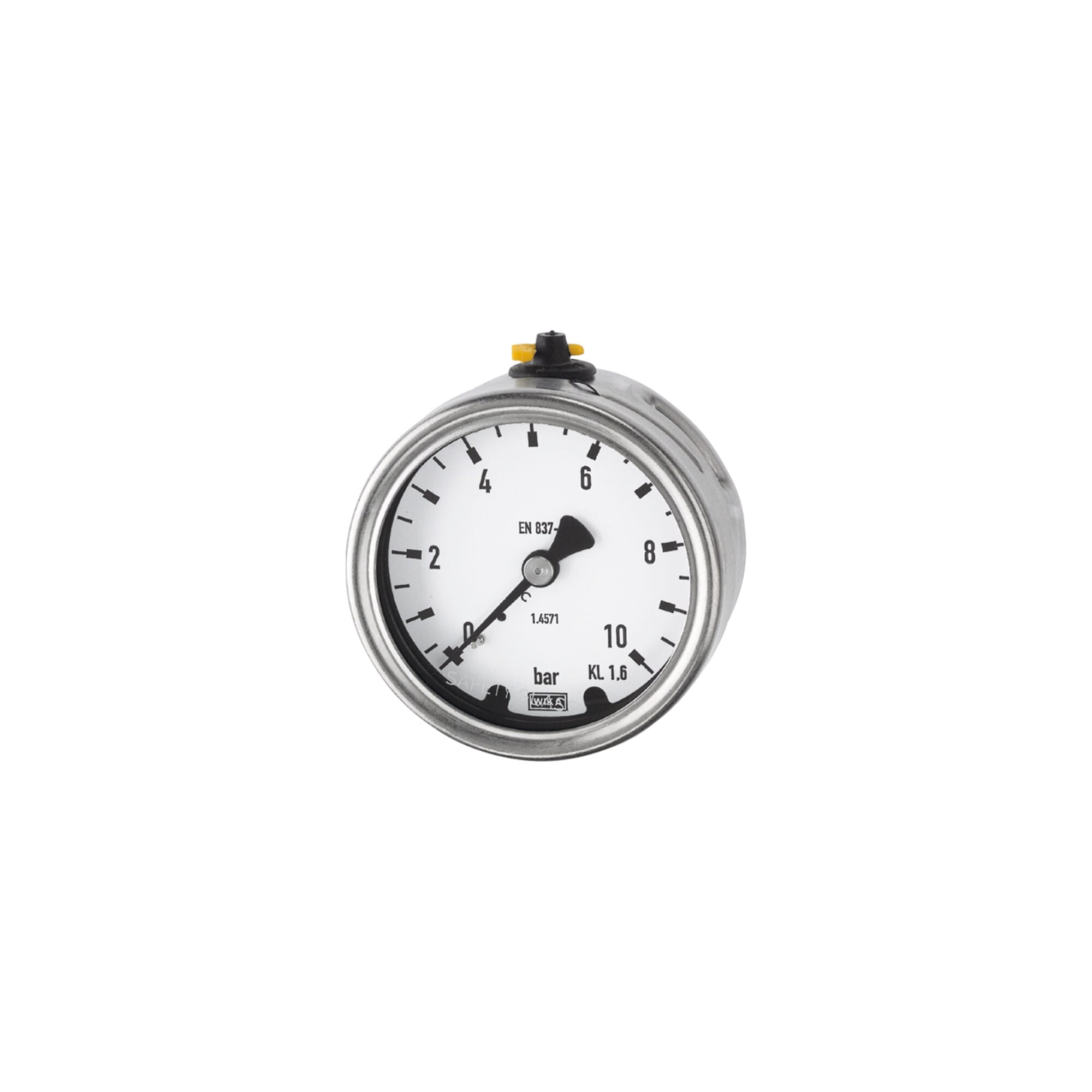 Riegler Manometer, CrNi-Stahl, G 1/4 hinten zentrisch, 0 - 16,0 bar, Ã ̃ 63