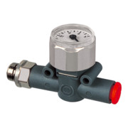 Riegler Manometer, Gewinde (Eing.) - Schlauch (Ausg.), G 1/8, Schl.-Ã˜ 4-1