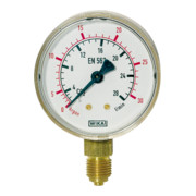Riegler Manometer neutral, G 1/4 radial unten, 0 - 10/16 bar, Ã˜ 63 mm