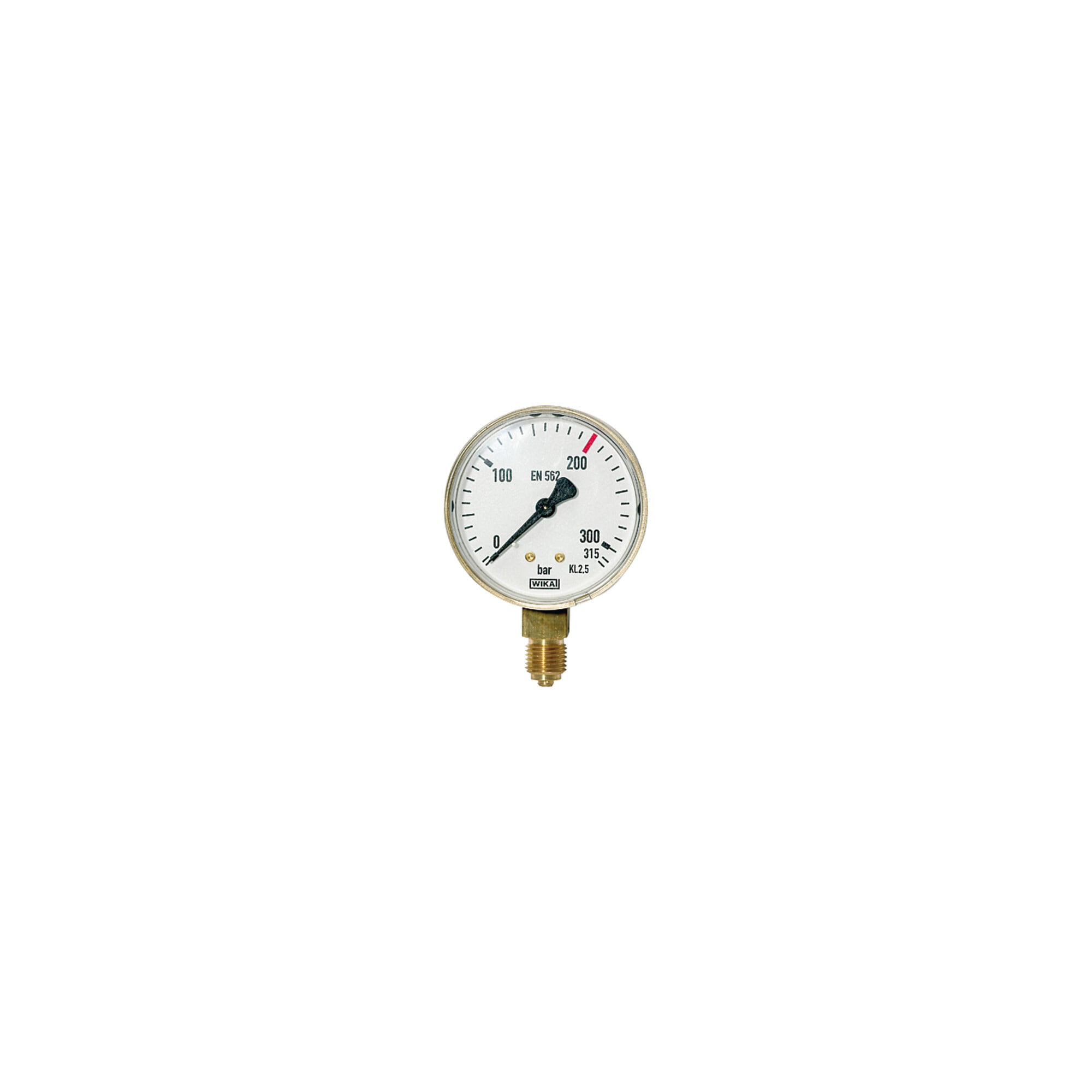 Riegler Manometer neutral, G 1/4 radial unten, Messber. 0 - 315 bar, Ã ̃ 63