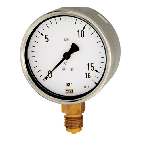 Riegler Manometer, Robustausführung, G 1/2 unten, 0 - 100,0 bar, Ã˜ 100