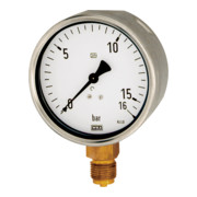 Riegler Manometer, Robustausführung, G 1/2 unten, 0 - 100,0 bar, Ã˜ 100