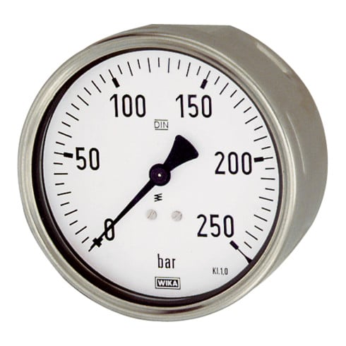 Riegler Manometer, Robustausfür, G 1/2 hinten exzentr., 0-16,0 bar, Ã˜ 100