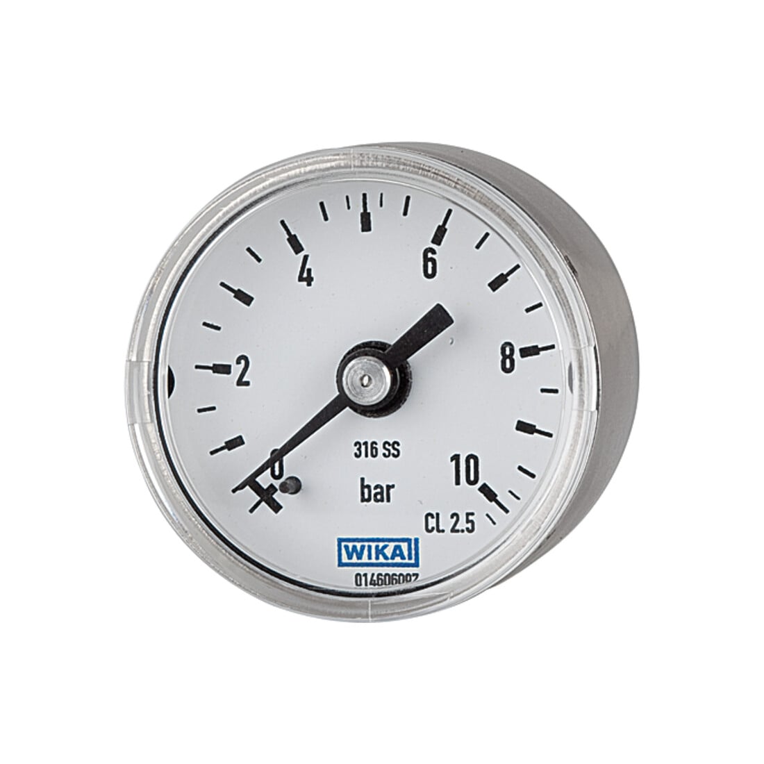 Riegler Manomètre Ø 40 mm, G 1/8 arrière, plage 0 - 2,5 bar, V4A