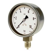 Riegler Manomètre, acier CrNi, G 1/4 radial bas, 0 - 10,0 bar, Ø 63-1