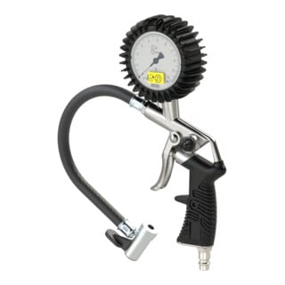 Riegler Manomètre de pneu manuel standard HS, diamètre 63 mm, étalonné, 0-10 bar