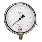 Riegler Manomètre de précision, G 1/2 radial bas, 0 - 25,0 bar, Ø 160, 1167-R-1
