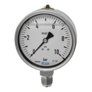 Riegler Manomètre glycériné, acier CrNi, échelle E, G 1/2 bas, 0-1,6 bar, Ø 100-1