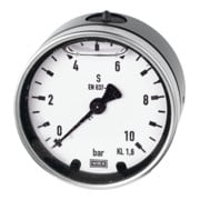 Riegler Manomètre glycériné, boîtier métal, G 1/4 arrière central, 0-250,0 bar, Ø 63-1