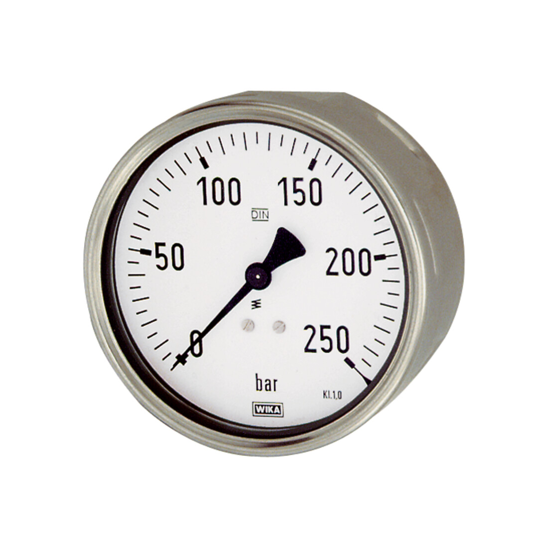 Riegler Manomètre, robuste, G 1/2 arrière excentré, 0 - 2,5 bar, Ø 100