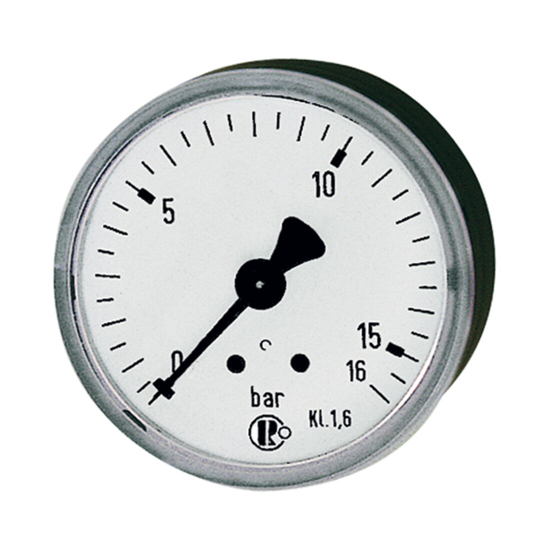 Riegler Manomètre standard, boîtier tôle d'acier, G 1/4 arrière, 0-1,0 bar, Ø 63