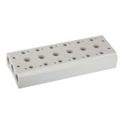 Riegler Mehrfach-Grundplatte für 5/2-5/3-Wegeventile, 6 Pos., M5, G 1/8