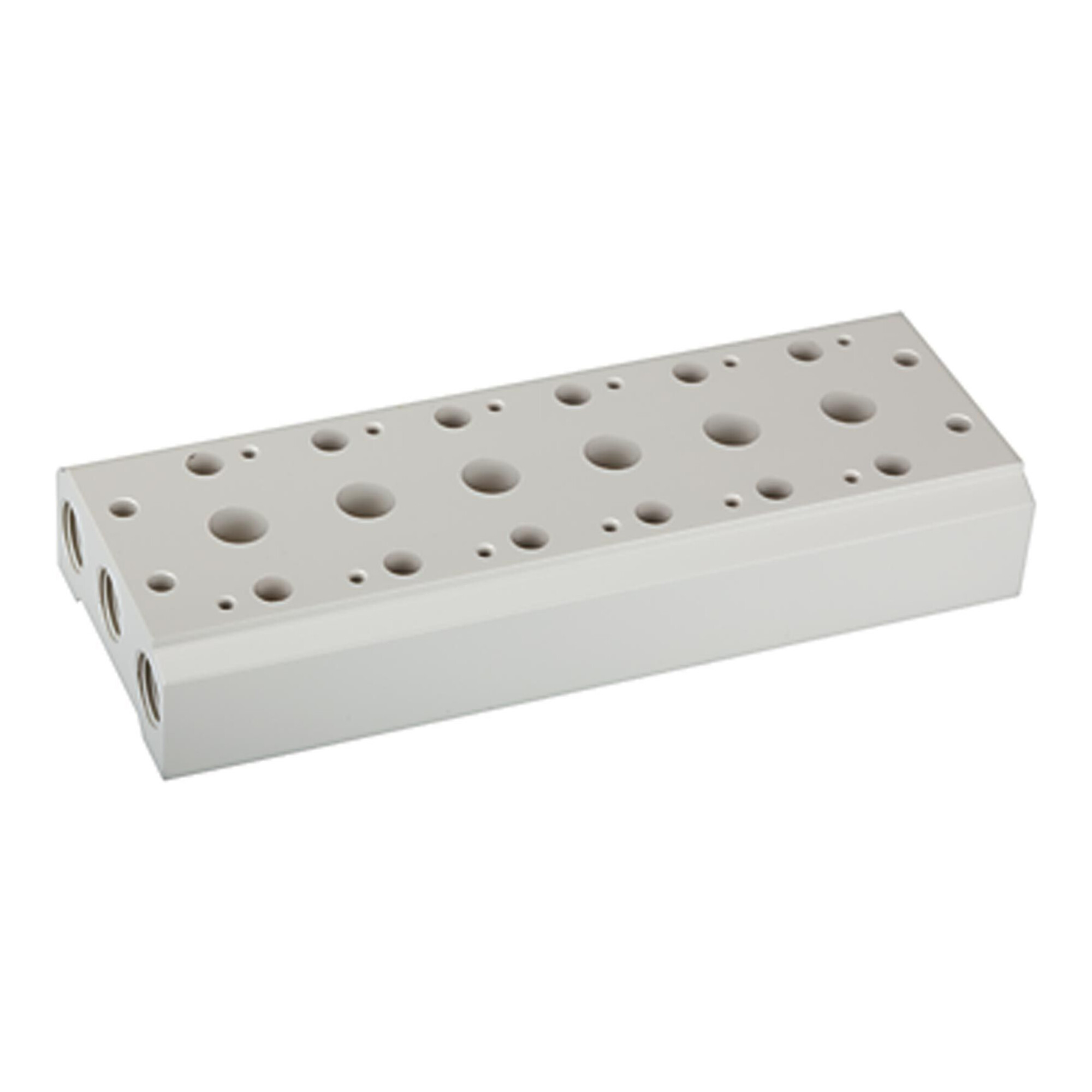 Riegler Mehrfach-Grundplatte für 5/2-5/3-Wegeventile, 8 Positionen, G 1/2