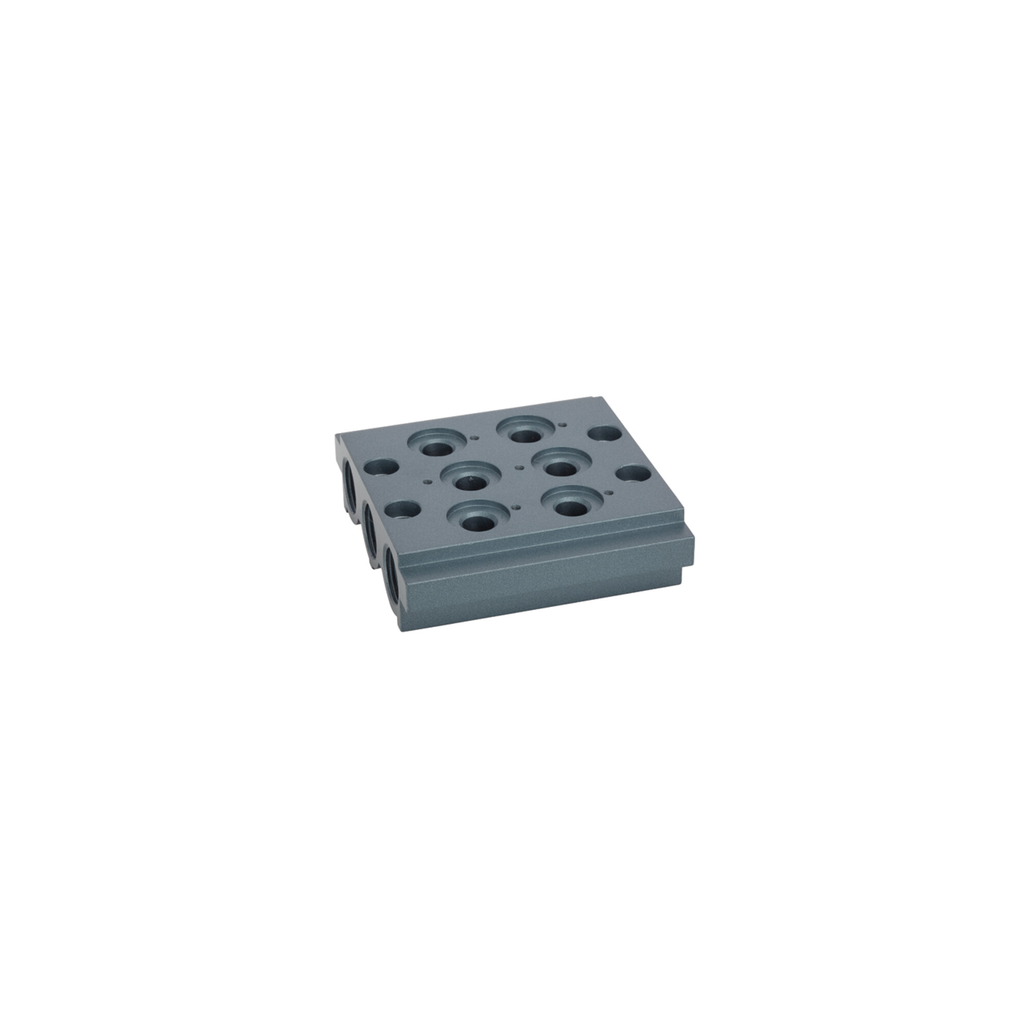 Riegler Mehrfach-Grundplatte für Wegeventile, 2 Ventilpositionen, G 1/4