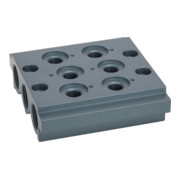 Riegler Mehrfach-Grundplatte für Wegeventile, 2 Ventilpositionen, G 1/8