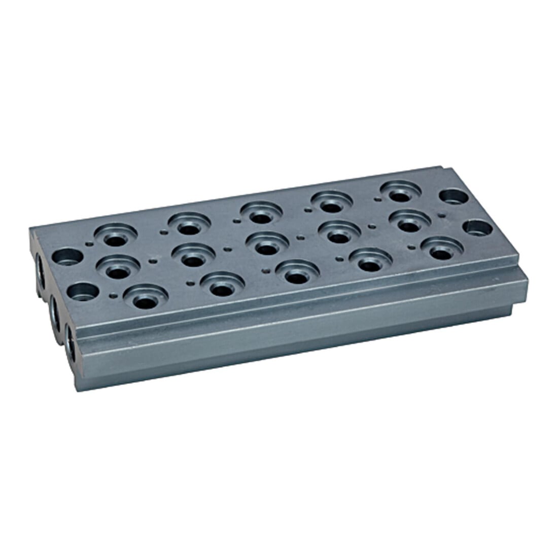 Riegler Mehrfach-Grundplatte für Wegeventile, 5 Ventilpositionen, G 1/8