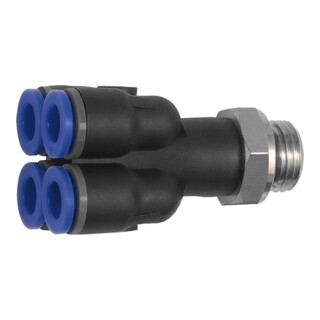 Riegler Mehrfachverteiler »Blaue Serie«, 4-fach, drehbar, G 1/4 a. Ã˜ 6mm