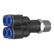 Riegler Mehrfachverteiler »Blaue Serie«, 4-fach, drehbar, R 1/4 a. Ã˜ 4mm