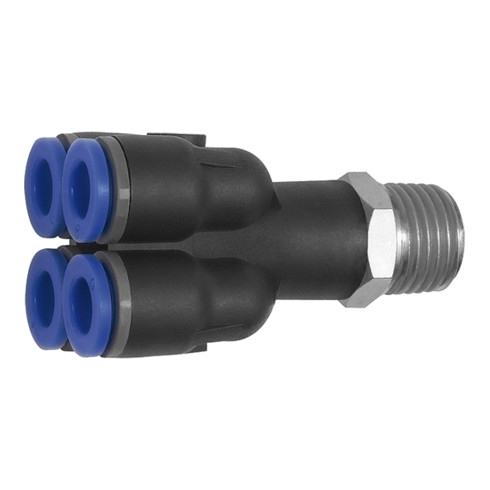 Riegler Mehrfachverteiler »Blaue Serie«, 4-fach, drehbar, R 1/4 a. Ø 6mm