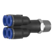 Riegler Mehrfachverteiler »Blaue Serie«, 4-fach, drehbar, R 1/8 a. Ã˜ 4mm