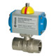 Riegler Messingkugelhahn, pneumat. Stellantrieb doppeltwirk., Rp1/2 L=133-1