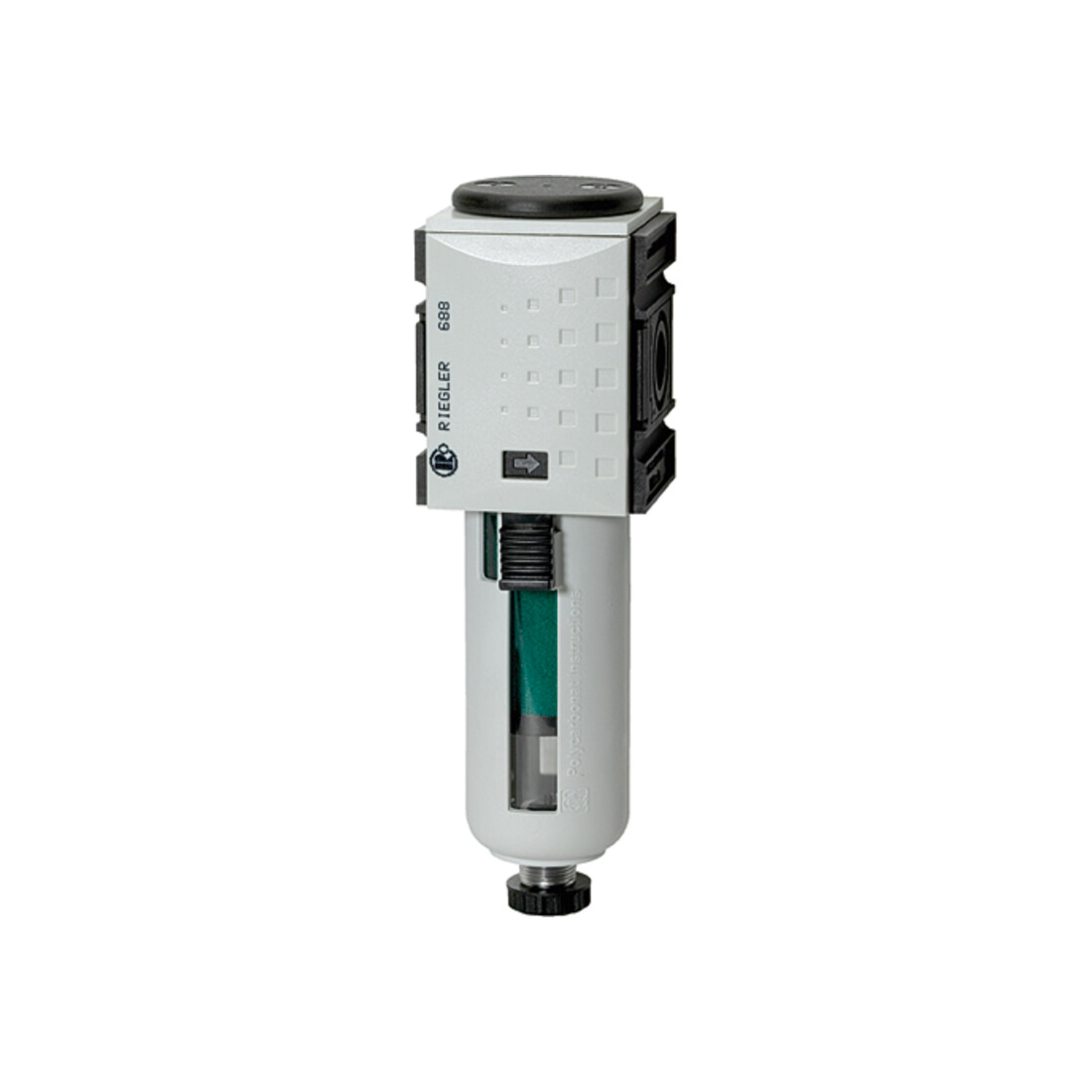 Riegler Microfiltre « FUTURA », réservoir PC, panier de protection, BG 2, G 1/2, HA
