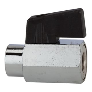 Riegler Mini-Kugelhahn, glatte Oberfläche, MS vern., G 1/8 IG, DN 8