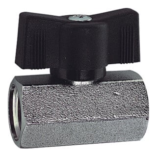 RIEGLER Mini-Kugelhahn sandgestrahlt