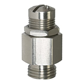 Riegler Mini-soupape de soufflage, acier inoxydable, G 1/8, pression de déclenchement 3,0 - 7,0 bar