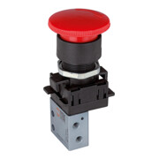 Riegler Minivanne 3/2 manuelle, bouton champignon, maintien de sécurité, NF, M5 latéral-1