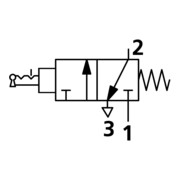Riegler Minivanne 3/2, manuelle, interrupteur à tirette, NF, bistable, M5 latéral-3