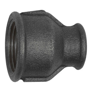 Riegler Muffe 240, red., Rp 1/2 i., Rp 3/8 i., Temperguss schwarz