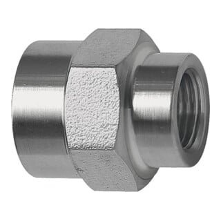 Riegler Muffe, Außensechskant, reduzierend, G 1, G 3/4, ES 1.4571