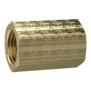 RIEGLER Muffe mit Außensechskant Messing